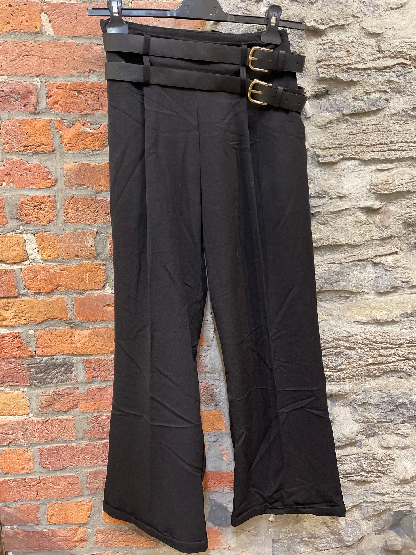 KC- 0453 Pantalon avec double ceinture