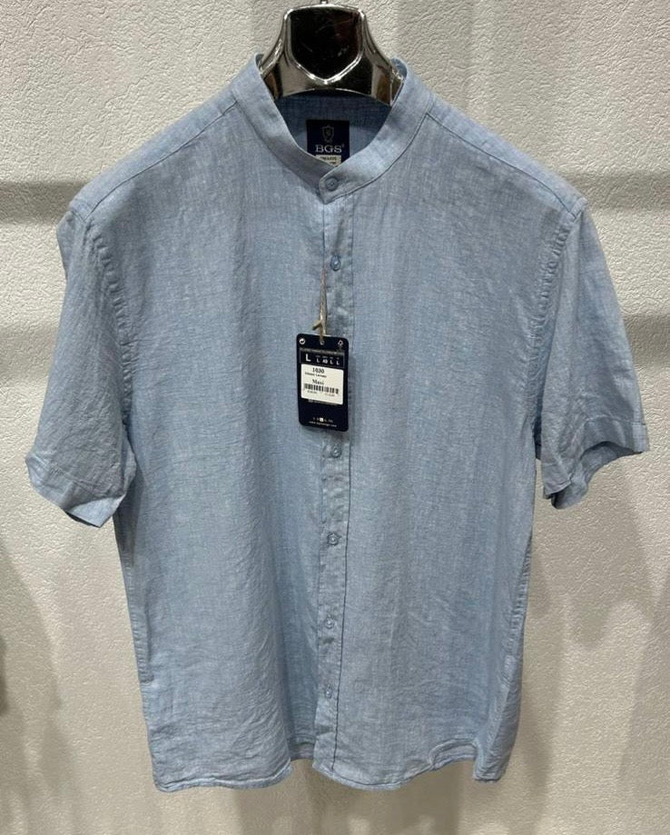 BGS- 1030 Chemise col mao à manches courtes