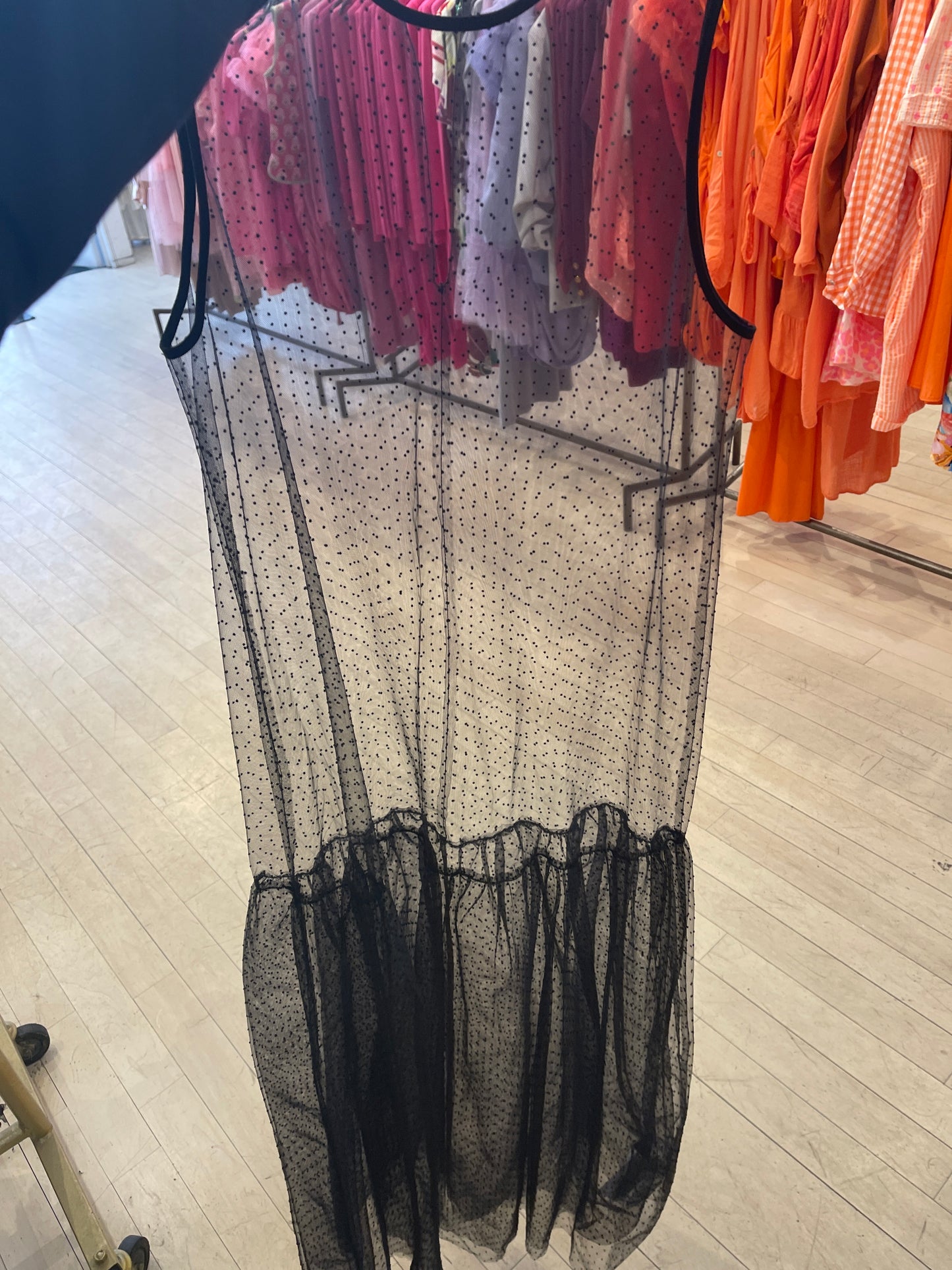 VM- Robe transparente à pois