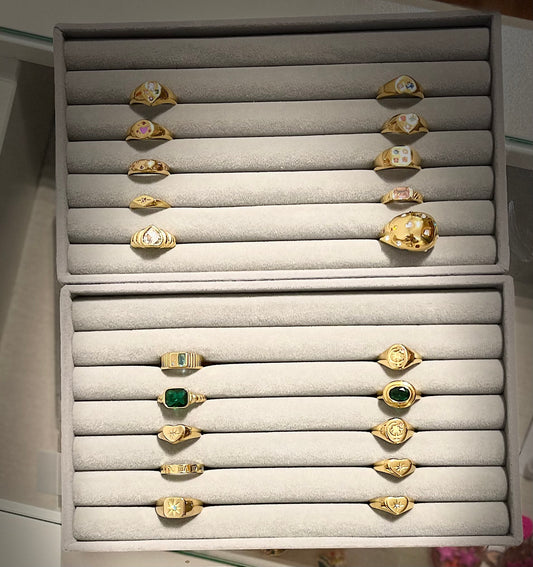 U&I+ Bague en acier inoxydable plaqué or / LE