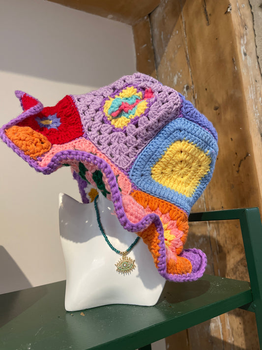 U&I+ Chapeau bob à fleurs au crochet