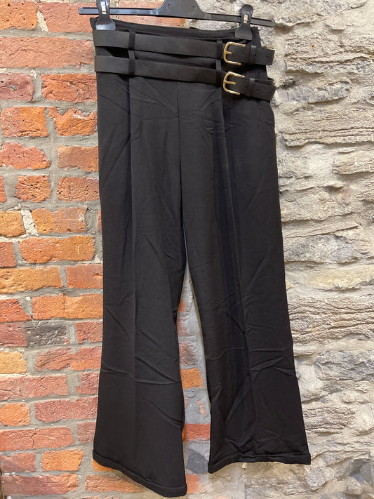 KC- 0453 Pantalon avec double ceinture