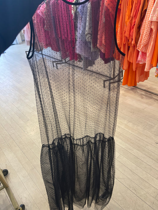 VM- Robe transparente à pois