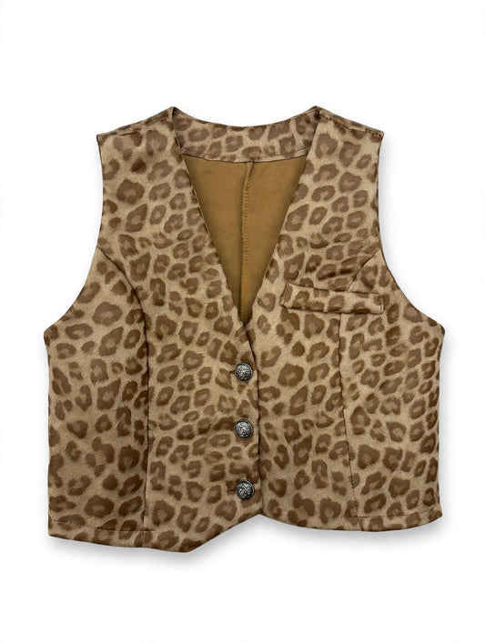 BR- 5903 Gilet imprimé léopard