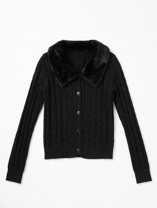 BR-10120-Fur Cardigan