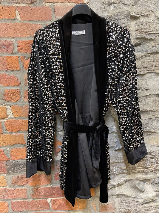 KC- 18089 Kimono Blazer à paillettes