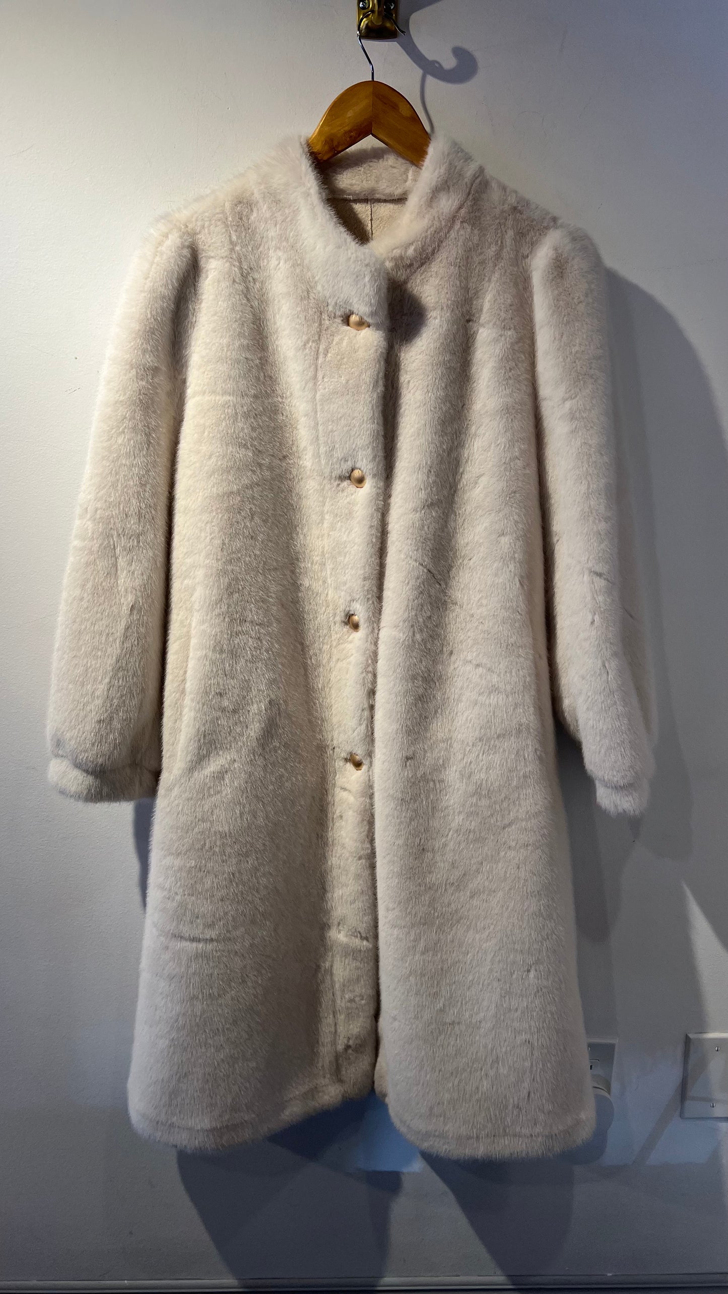 AL- Manteau d'hiver long en fourrure de vison et de lapin Vegan