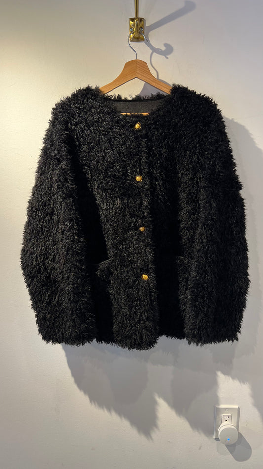 AL- Manteau court style peau mouton