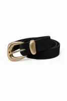CT4089 Genuine Leather Belt - Black/gold
