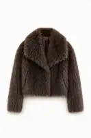 GK0648 Faux Fur Coat - Brown