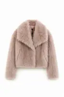 GK0648 Faux Fur Coat - Pink