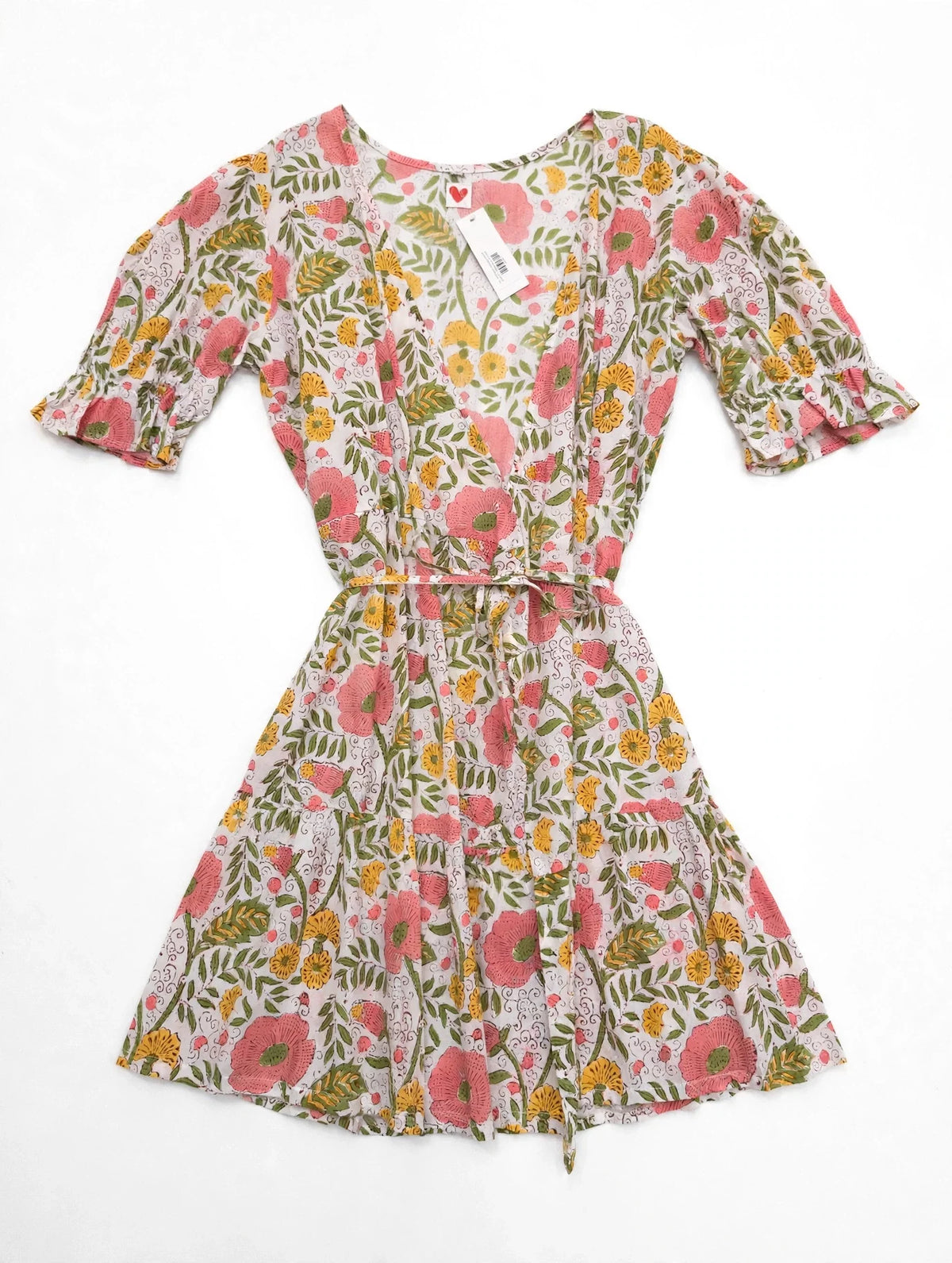 IN- Robe courte a manches courtes flat lay