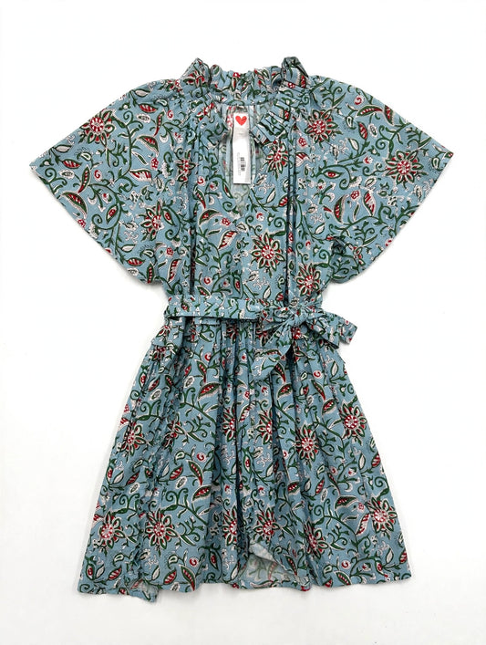 IN- Robe à manches courtes avec ceinture - flat lay