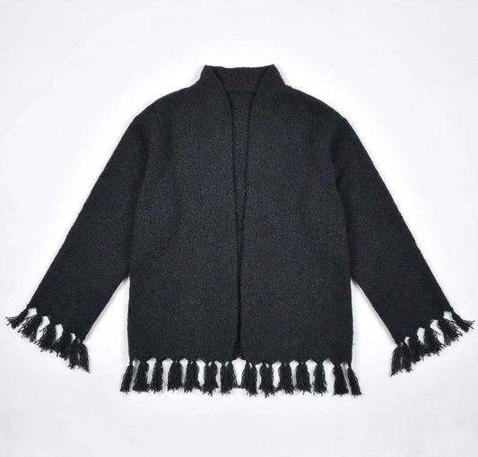 IN- Cardigan avec des franges - flat lay
