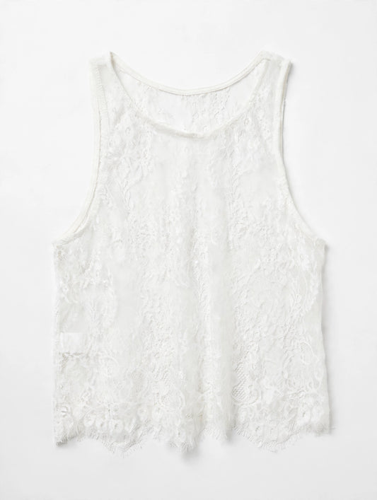 WC- 80818 Top en dentelle